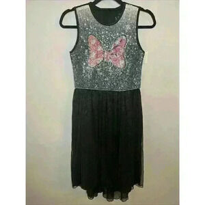 Disney Minnie Mouse Dress Girls XL Tulle‎ Tutu Dress Cute Vacation Sequins